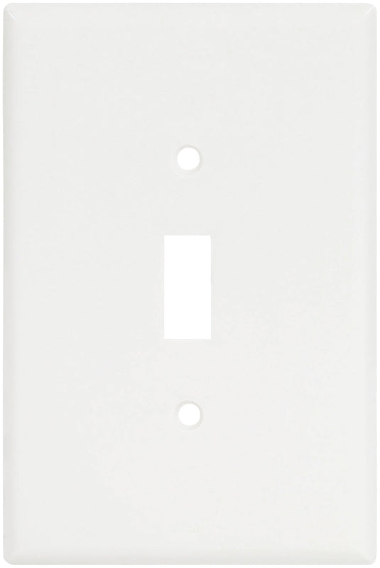 Eaton 2144W-BOX Wallplate, 5-1/4 in L, 3-1/2 in W, 1-Gang, Thermoset, White
