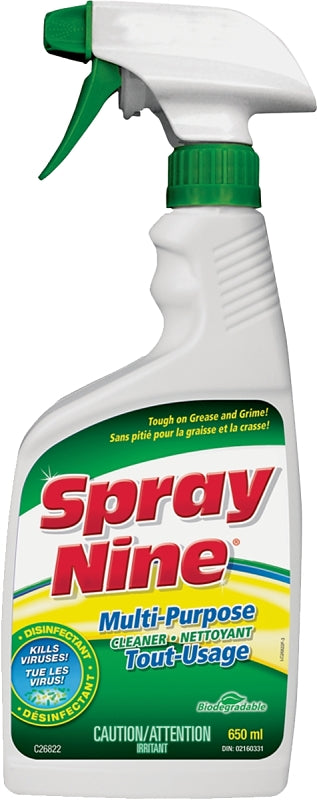 Spray Nine C26822 Heavy-Duty Cleaner, 650 ml, Liquid, Citrus, Clear