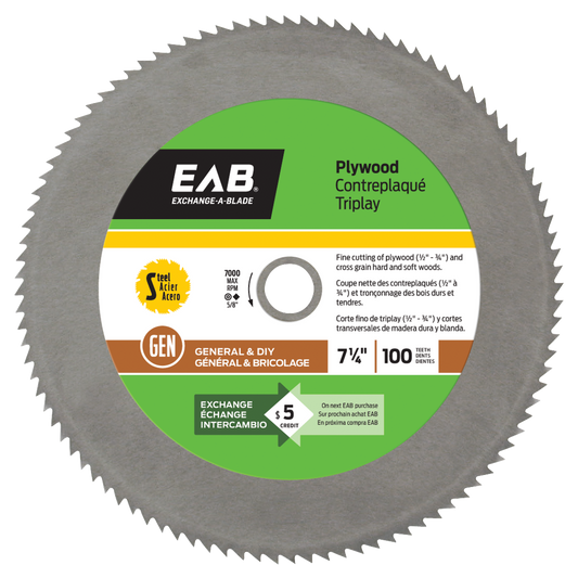 7-7 1/4" PLYWOOD STEEL BLADE