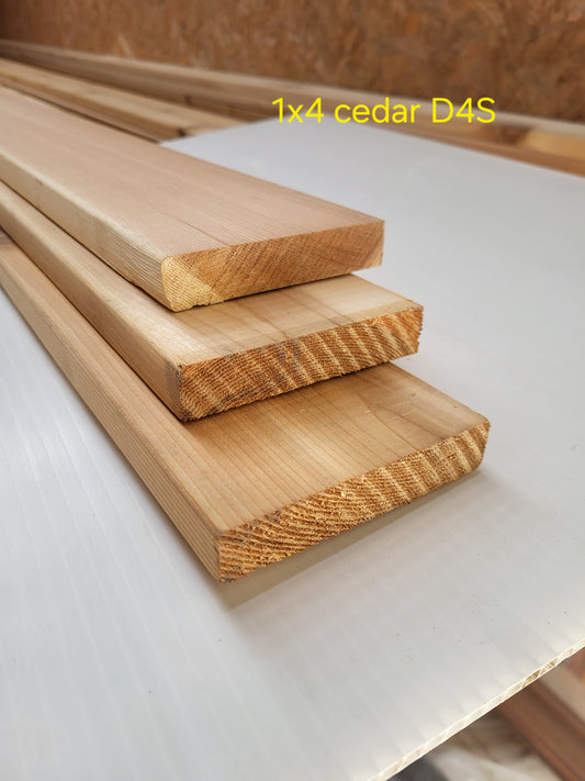 1X4X12 CEDAR D4S