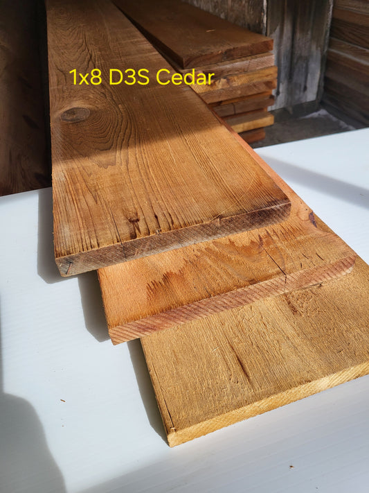 1x8 Cedar D3S