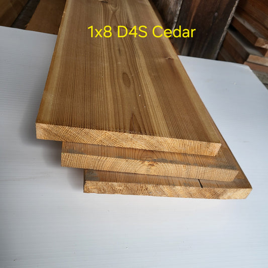 1X8X16 CEDAR D4S