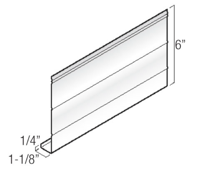 ALUM FASCIA 6" BLACK L/G