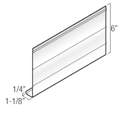 ALUM FASCIA 6" BLACK L/G