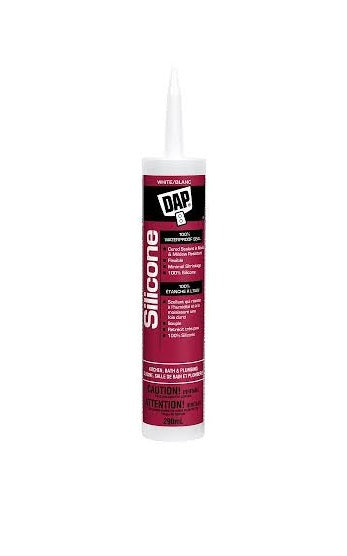 DAP 73446 Kitchen and Bath Sealant, White, 24 hr Curing, -35 to 140 deg F, 300 mL Cartridge