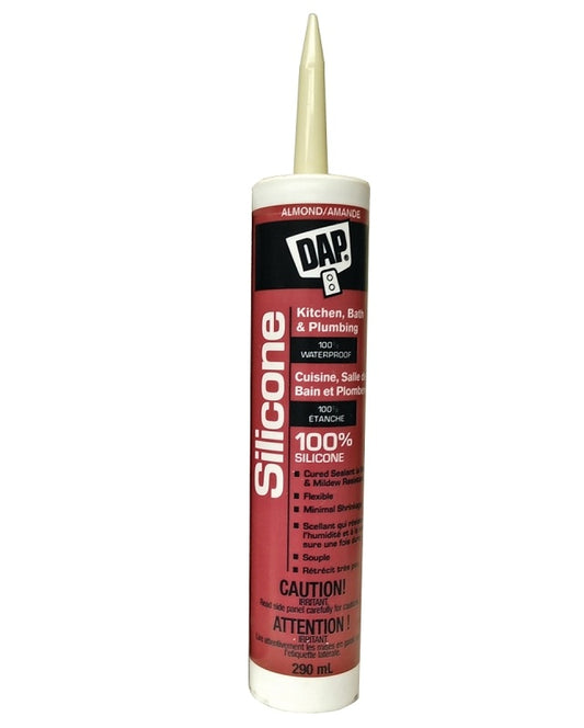 DAP 73448 Sealant, Almond, 24 hr Curing, -35 to 140 deg F, 300 mL Cartridge
