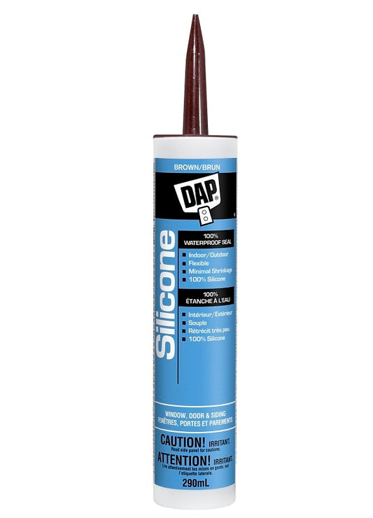 DAP 73497 Window and Door Sealant, Brown, 24 hr Curing, -35 to 140 deg F, 300 mL Cartridge