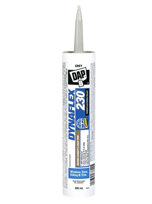 DAP DYNAFLEX 230 74108 Sealant, Gray, 40 to 100 deg F, 300 mL Cartridge
