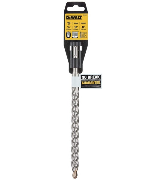 DeWALT DW5447 Hammer Drill Bit, 5/8 in Dia, 12 in OAL, Helix Flute, 4-Flute, 25/64 in Dia Shank, SDS Plus Shank