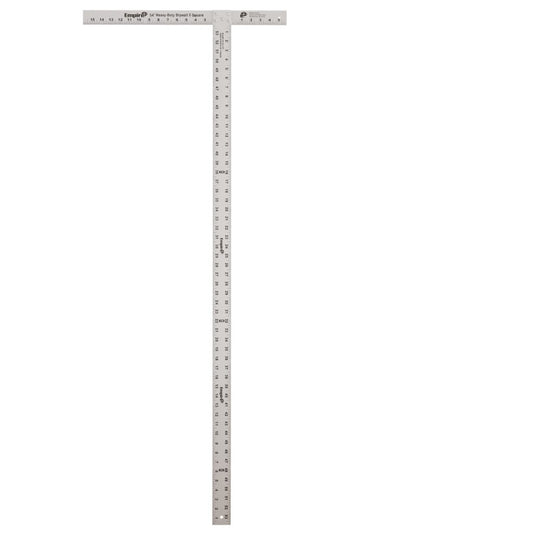 Empire 418-54 Heavy-Duty T-Square, 53-7/8 in L, Aluminum, Silver