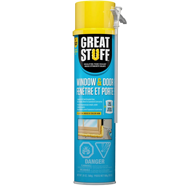 Dow GREAT STUFF PRO 217025 Insulating Foam Sealant, Yellow, 40 to 100 deg F, 20 oz Can
