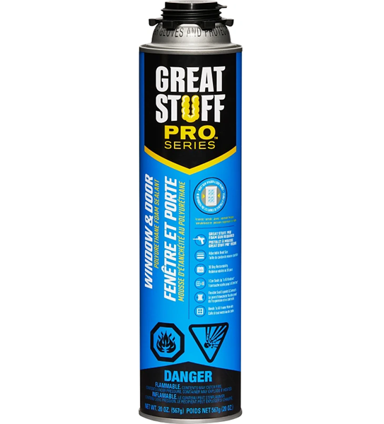 Dow GREAT STUFF PRO 217041 Insulating Foam Sealant, Yellow, 40 to 100 deg F, 20 oz Can