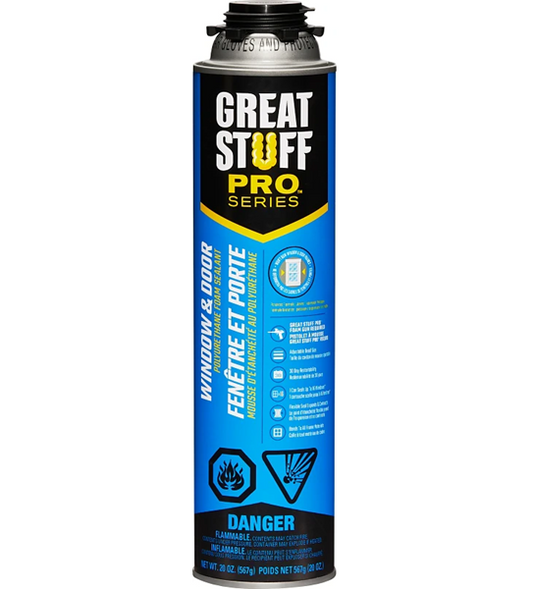Dow GREAT STUFF PRO 217041 Insulating Foam Sealant, Yellow, 40 to 100 deg F, 20 oz Can