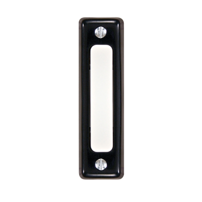 Heath Zenith SL-900-02 Pushbutton, Wired, Plastic, Black/White