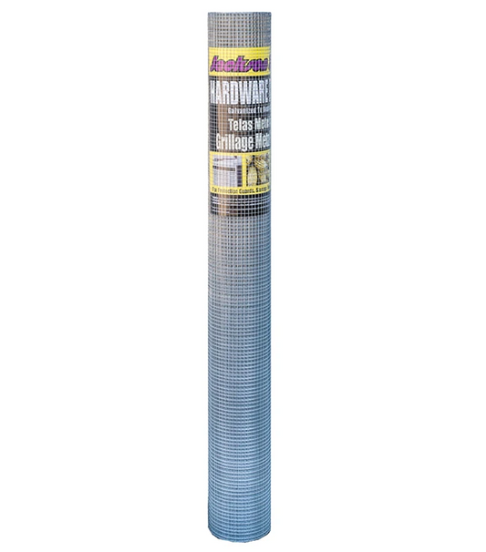 Jackson Wire 11051913 Hardware Cloth, 25 ft L, 36 in W, 1/4 in Mesh, Galvanized