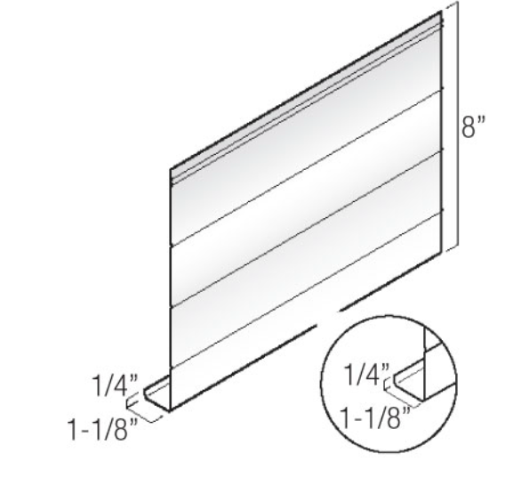 ALUM FASCIA 8" BLACK L/G