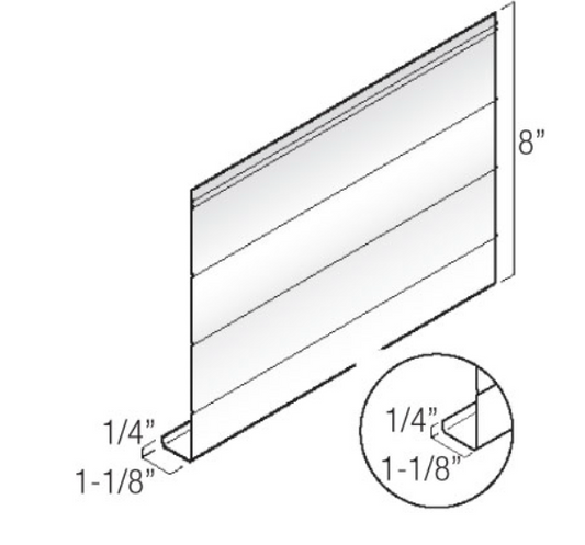 ALUM FASCIA 8" BLACK L/G