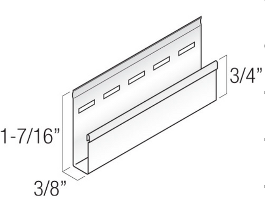 ALUM 3/8 J-CHANNEL 12'WHITE