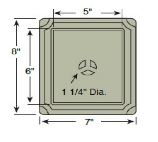 WHT MOUNTING BLOCK LIGHT