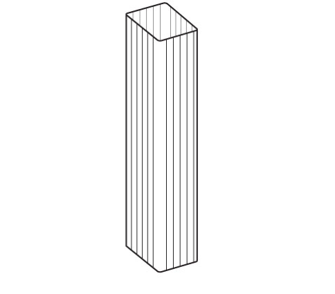 2128 ALUM DOWNSPOUT 3X3 SQ SPE