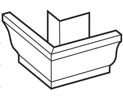 ALUM 5" OUTSIDE MITRE BLK