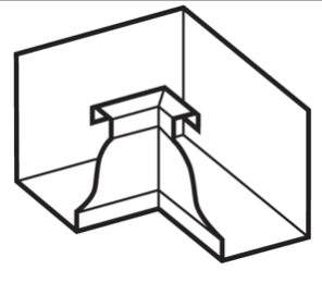 ALUM 5" INSIDE MITRE BLK