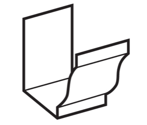 ALUM 5" GUTTER CONN WHITE