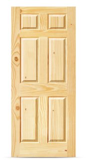 6 Panel Knottypine Door