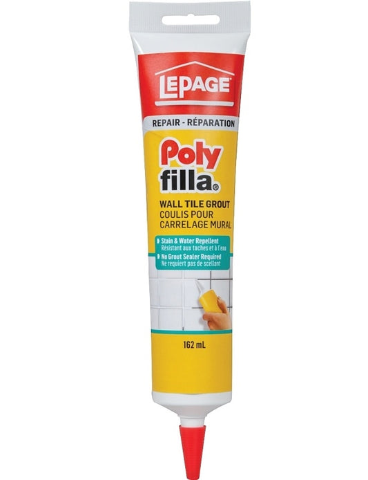 LePage Polyfilla 394892 Wall Tile Grout, Paste, Ketone, Cream, 162 mL Tube