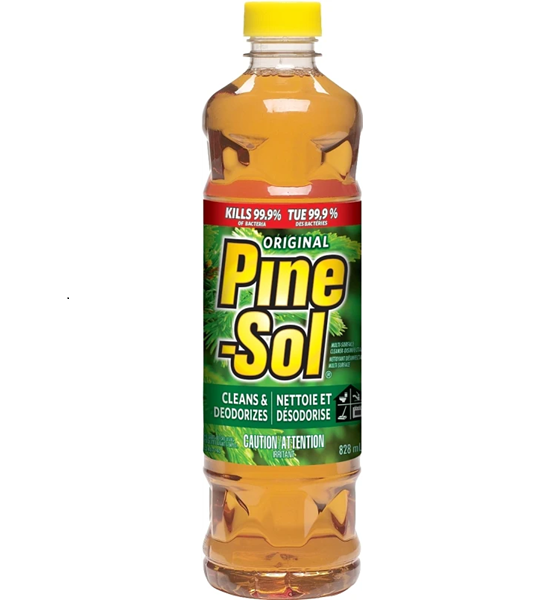 Pine-Sol 40294PAK7 Disinfectant Cleaner, 828 mL, Liquid, Pine, Clear Amber