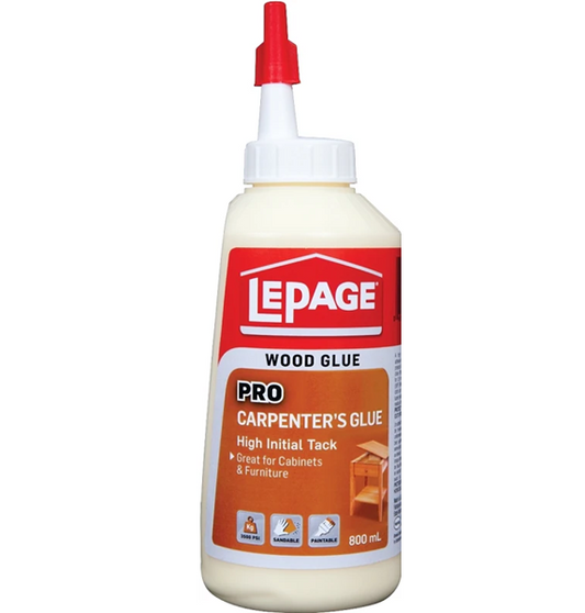 LePage Pro Series 649429 Carpenter's Glue, Yellow, 800 mL Bottle