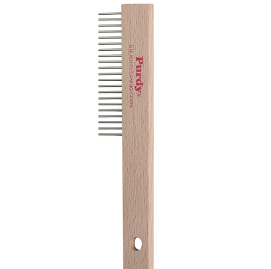 Purdy 144068010 Brush Comb, Wood Handle, Secure Handle