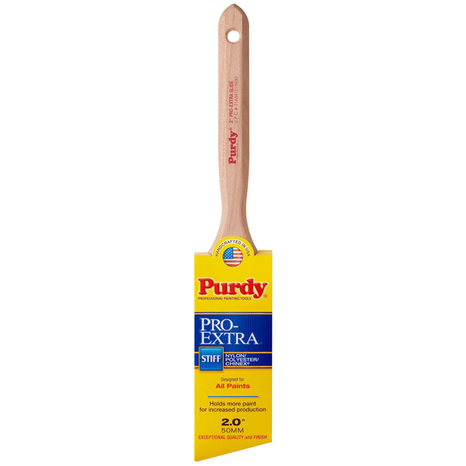 Purdy Pro-Extra Glide 144152720 Trim Brush, Nylon/Polyester Bristle, Fluted Handle
