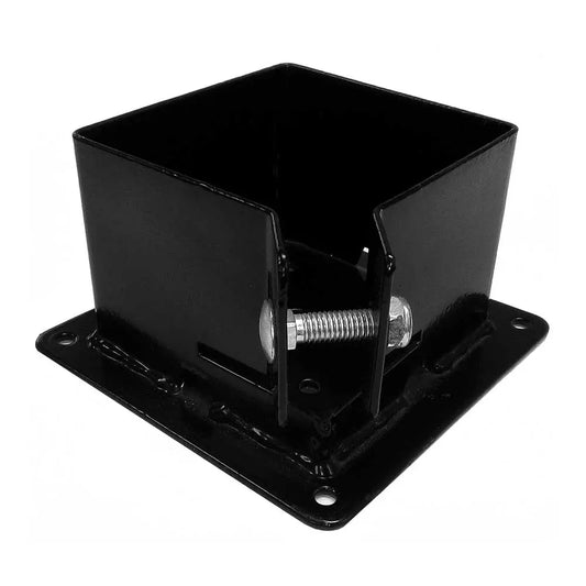 Pylex 13062 Bolt Spike Head, 4 x 4 in Post, Steel, Black, Powder-Coated Fixbase 44