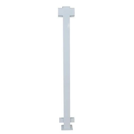 Regal RLP-0W Line Post, 42 in H, 2-1/4 in W, Aluminum, White