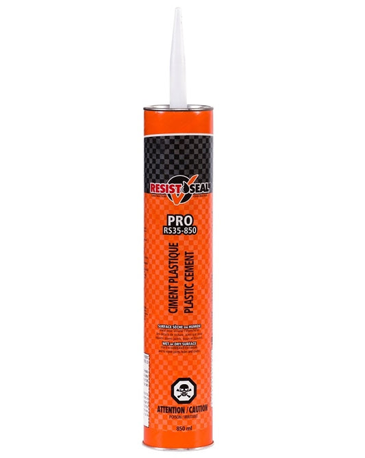 Resistoseal 53011 Pro Plastic Cement, Black, Liquid, 29 oz