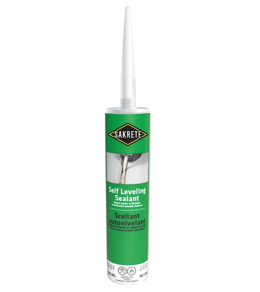 Sakrete 12021117 Self-Leveling Sealant, Gray, 24 hr Curing, 40 to 110 deg F, 300 mL, Tube