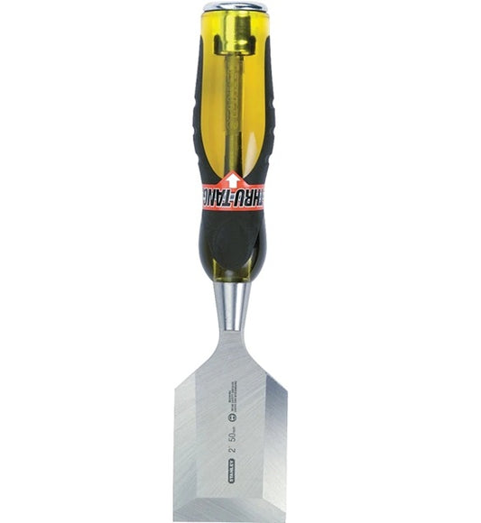Stanley 16-981 Chisel, 2 in Tip, 9 in OAL, Carbon Steel Blade, Ergonomic Handle