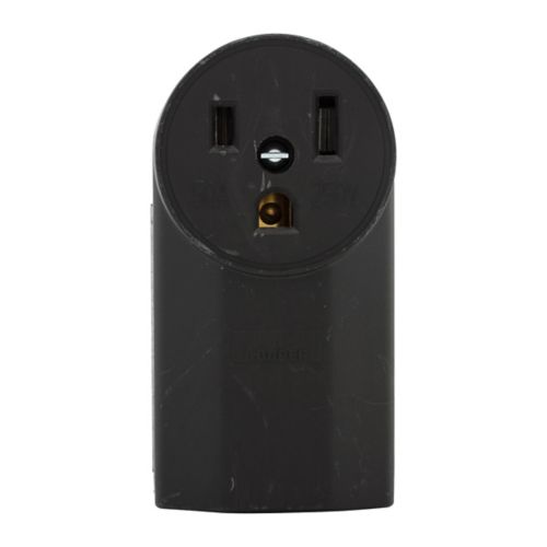 Eaton Cooper Wiring WD1252 Power Receptacle, 50 A, Black