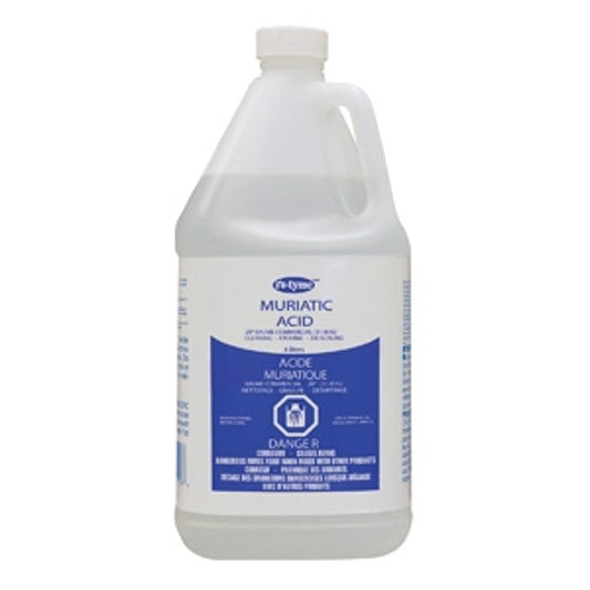Ro-tyme 77615 Muriatic Acid, 4 L Bottle, Liquid, Pungent, Straw Yellow