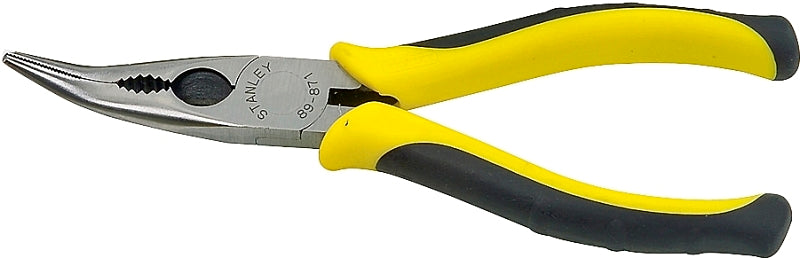 Stanley 89-871 Nose Plier, 6-3/8 in OAL, 1-1/4 in Jaw Opening, Black/Yellow Handle, Comfort-Grip Handle, 11/16 in W Jaw