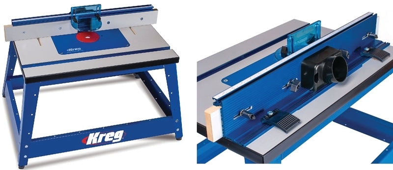 Kreg PRS2100 Benchtop Router Table, 20 in W Stand, 28-1/4 in D Stand, 20-1/4 in H Stand, Fiberboard