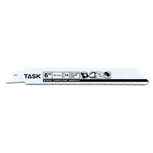 Task T22208 Reciprocating Saw Blade, 6 in L, 6 TPI