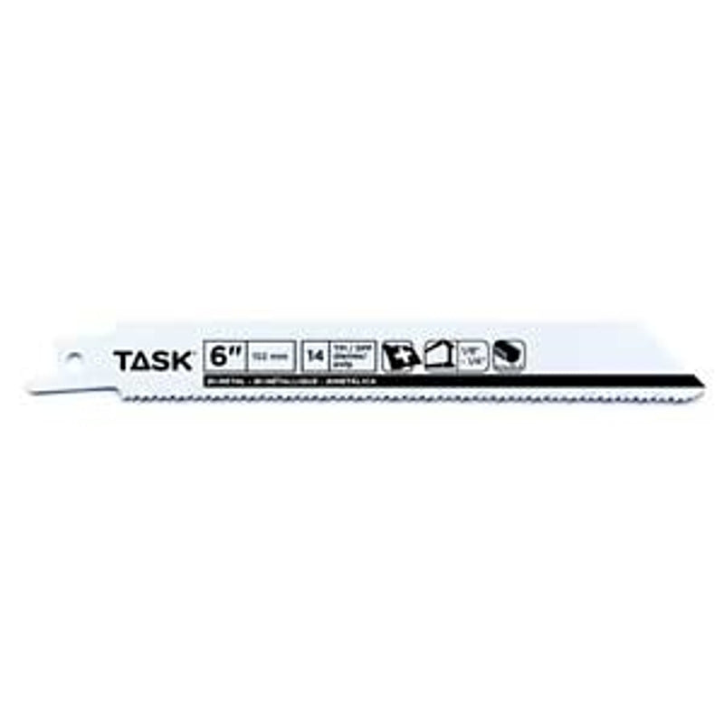 Task T22211 Reciprocating Saw Blade, 9 in L, 6 TPI