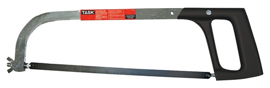 Task T22468 Tube Frame Hacksaw, 10, 12 in L Blade, Carbon Steel Frame