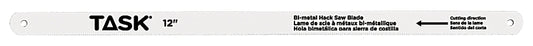 Task T22565B Hacksaw Blade, 12 in L, 24 TPI