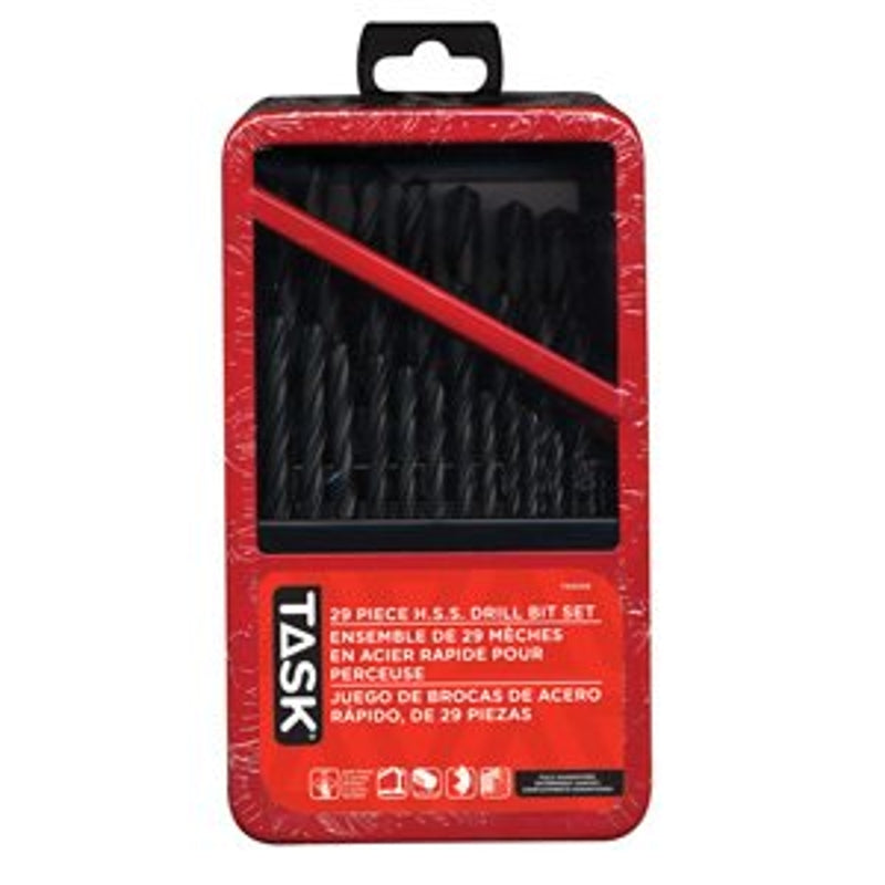 Task T40029 Drill Bit Set, 29-Piece, HSS