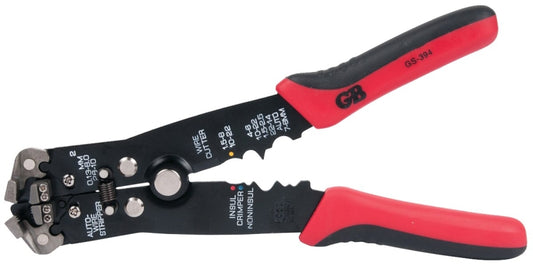 GB GS-394 Wire Stripper, 10 to 26 AWG Wire, 10 to 26 AWG Stripping, 8 in OAL, High-Leverage Handle