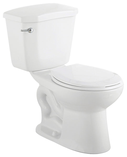 Craft + Main TT-8207-WL3 Two-Piece Toilet, Round Bowl, 1.6 gpf Flush, 12 in Rough-In, 14-3/4 in H Rim, White