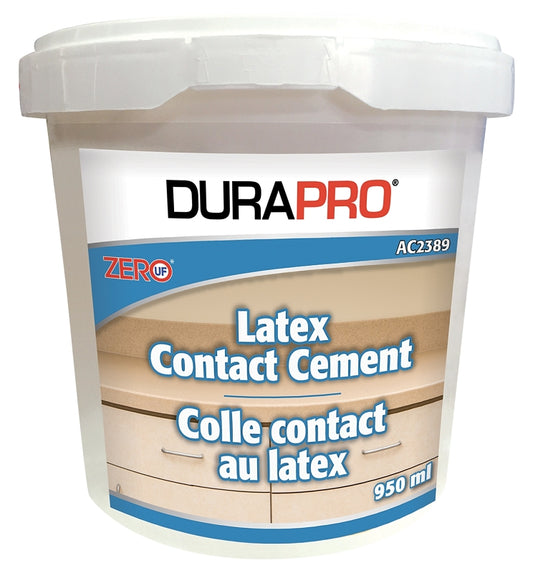 Dura Pro AC2389-950 Latex Contact Cement, Liquid, Green, 950 mL, Can